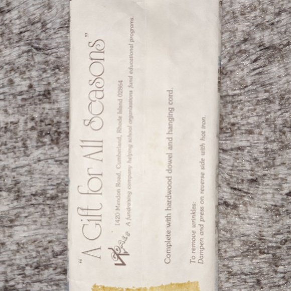 🐼 1987 cloth calendar towel wall hanging with original envelope and dowel - Picture 10 of 13